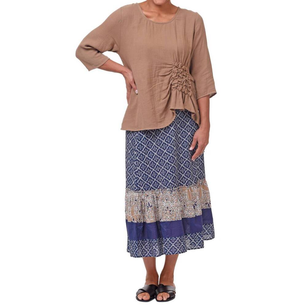 NEW TULIP CLOTHING olga pullover top in sand